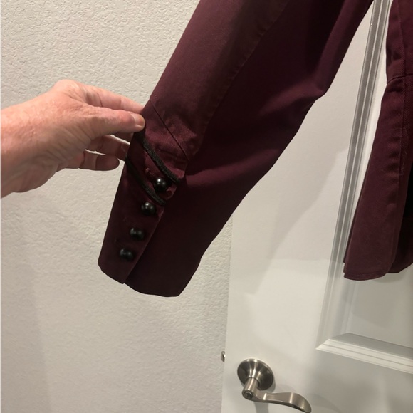 Torrid jacket with great detailing.  Color is a faded maroon color - Picture 7 of 7